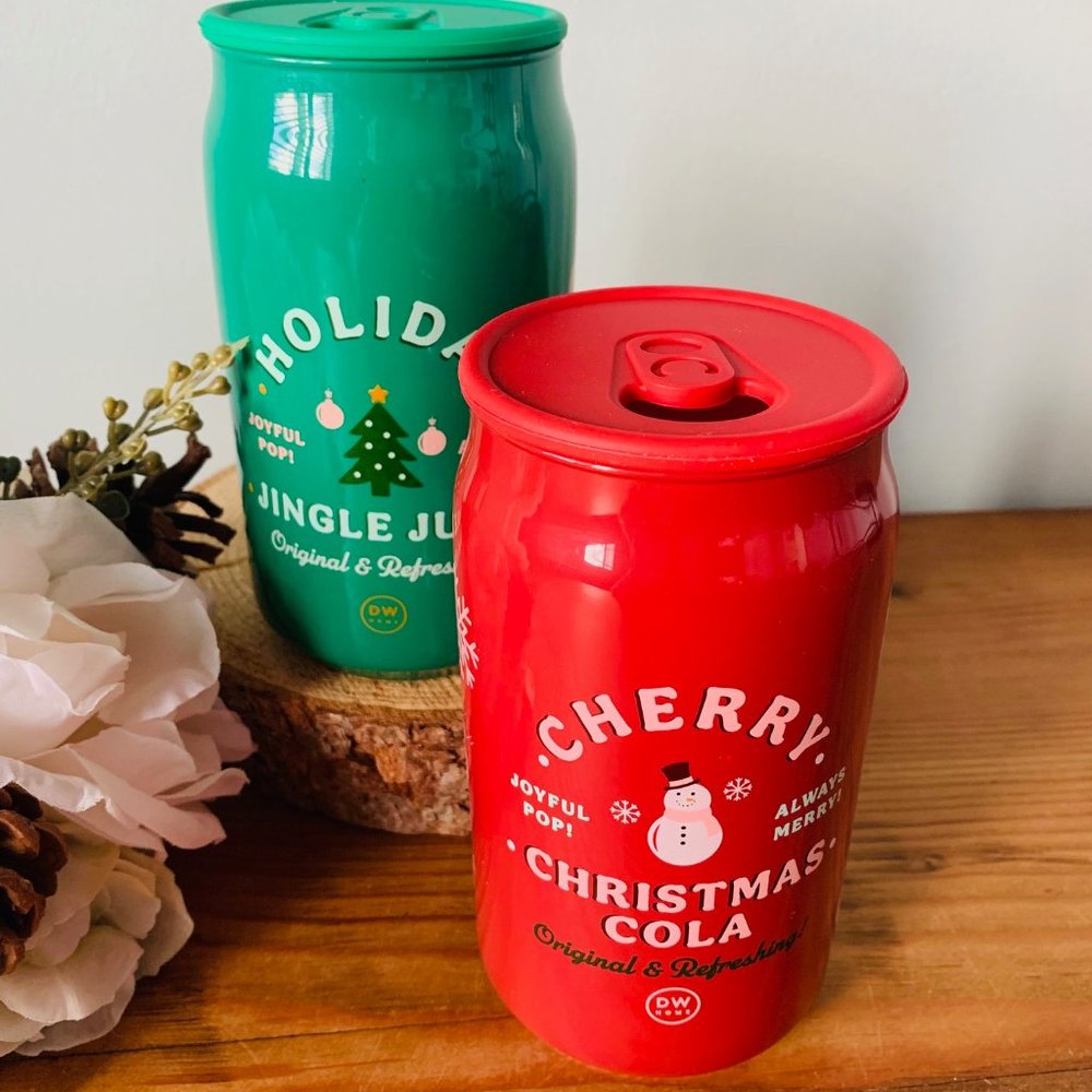 NEW DW Home Christmas 2023 16oz Soda Pop Candles: Cherry Cola & Holiday Jingle